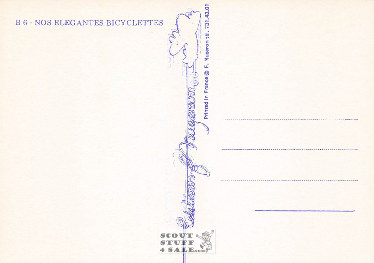 Vintage French Bicycle Advertisement Postcard, Editions Nugeron #B6