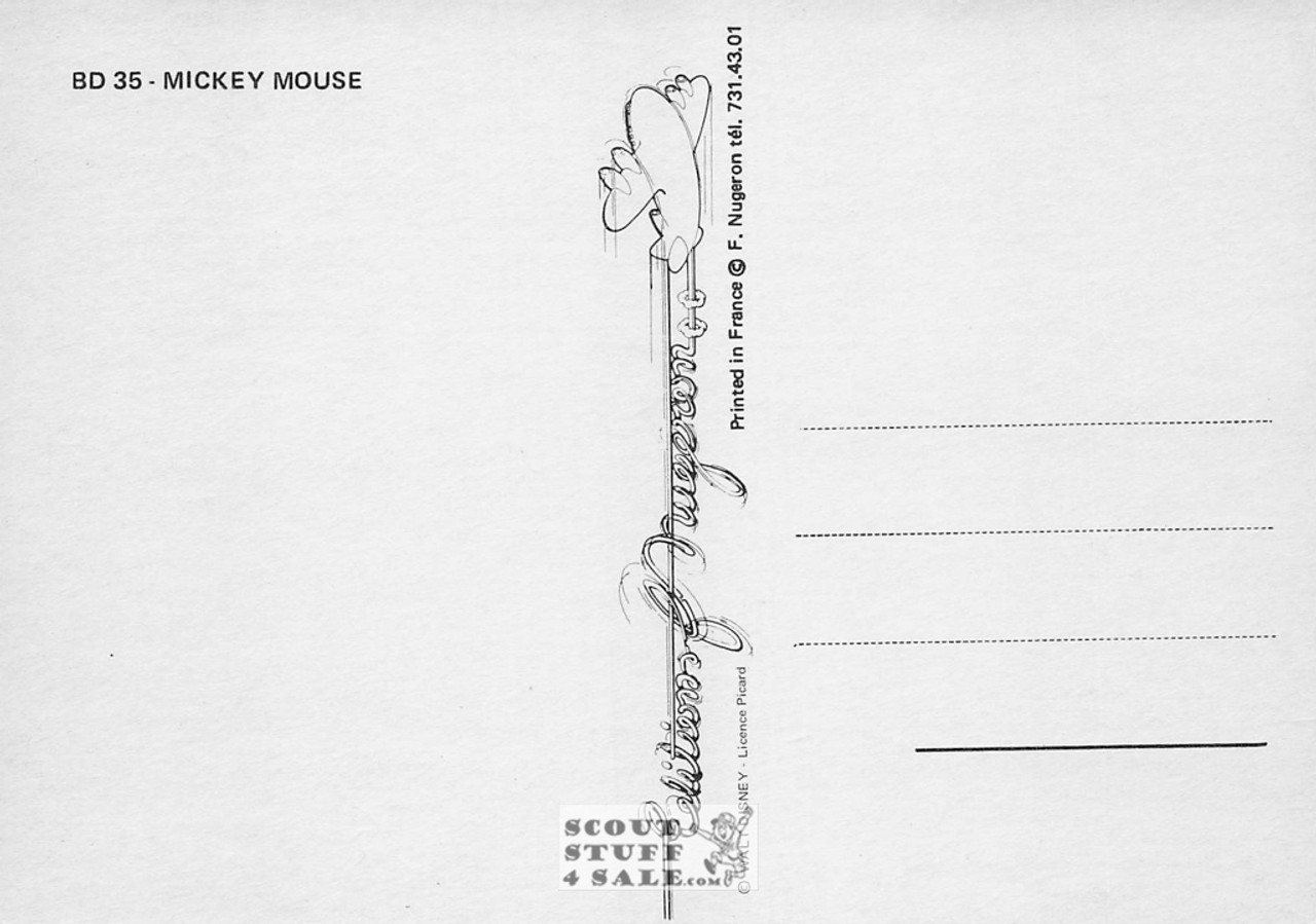 Mickey Mouse THE MAD DOCTOR French Postcard, Editions Nugeron #BD35