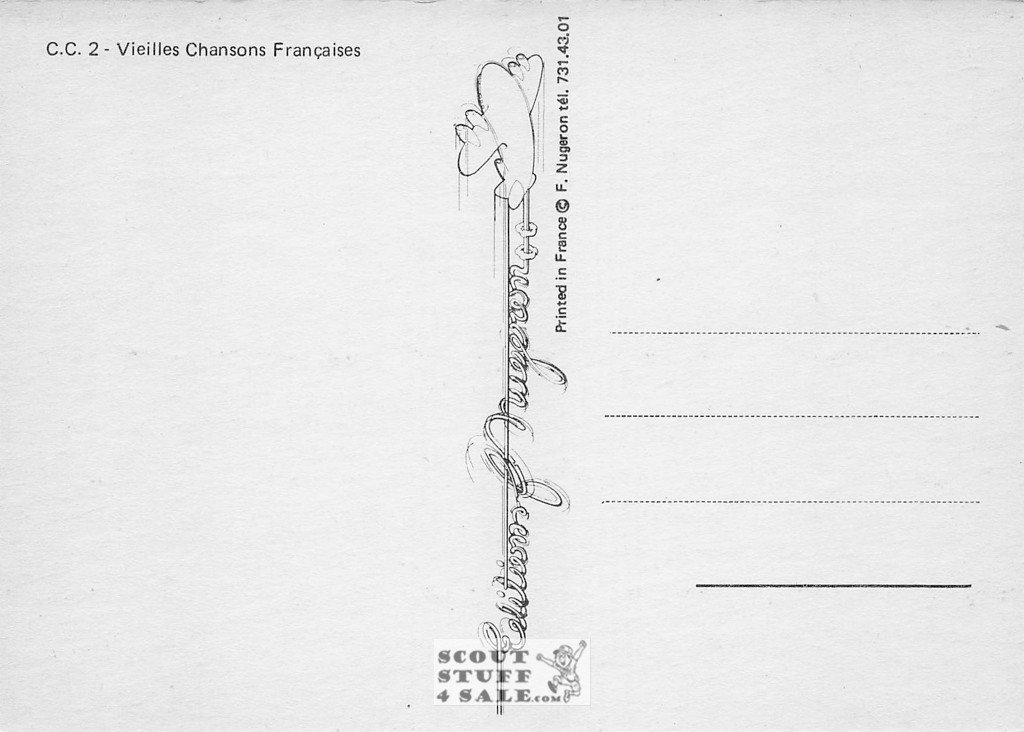 J'Ai Du Bon Tabac Old French Songs Series Postcard, Editions Nugeron #CC2