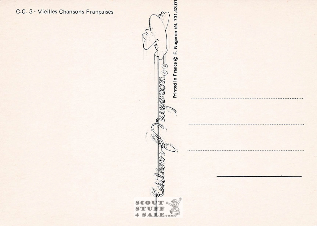 Le Pont D'Avignon Old French Songs Series Postcard, Editions Nugeron #CC3