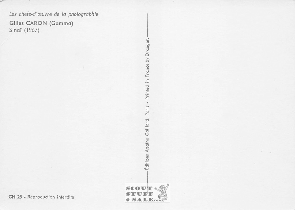 Gilles Caron Photography (1950) French Postcard, Editions Nugeron #CH23