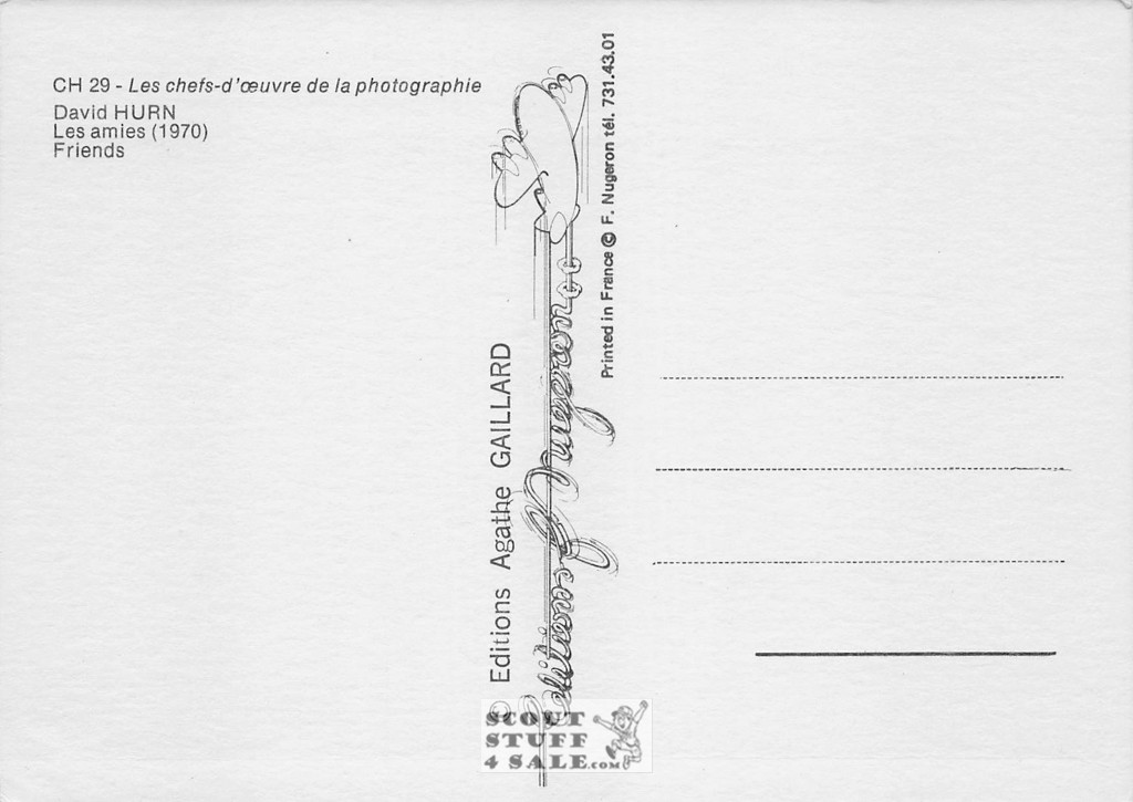 David Hurn Photography (1970) French Postcard, Editions Nugeron #CH29