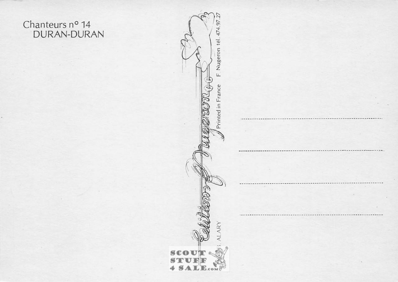 Duran Duran French Postcard, Singers Series, Editions Nugeron #CHANTEURS14