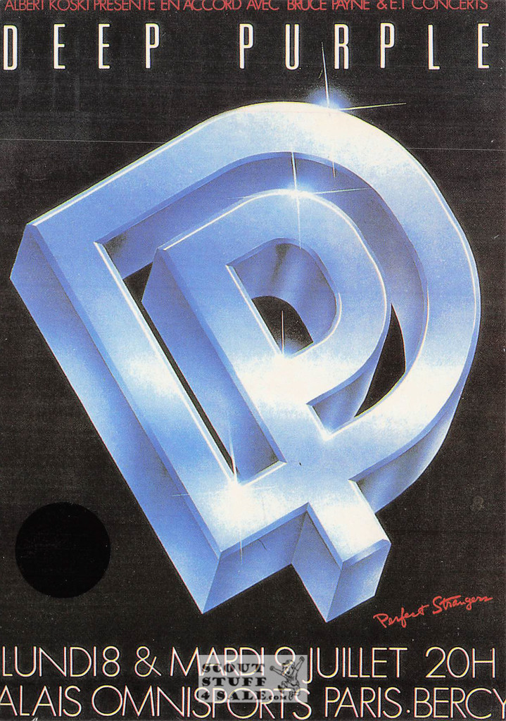 Deep Purple Concert French Postcard, Concert Series, Editions Nugeron #CONCERT7