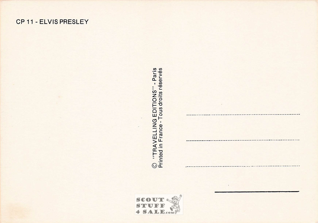 Elvis Presley Black/White French Movie Postcard, Editions Nugeron #CP11