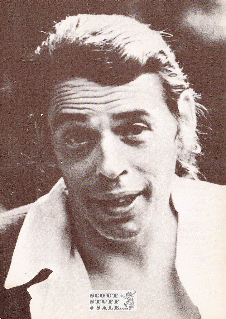 Jacques Brel Black/White French Movie Postcard, Editions Nugeron #CP29