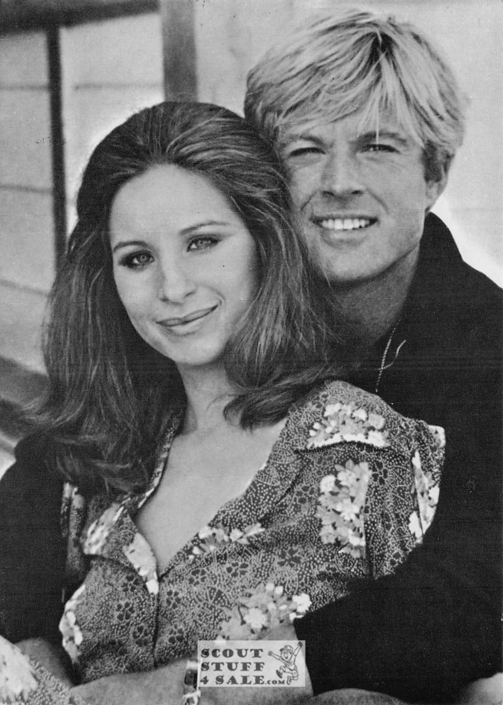 Barbara Streisand & Robert Redford Black/White French Postcard, Nugeron #CP42
