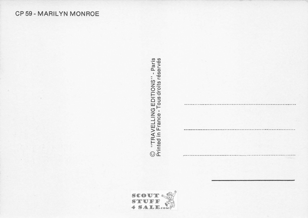 Marilyn Monroe Black/White French Movie Postcard, Editions Nugeron #CP59