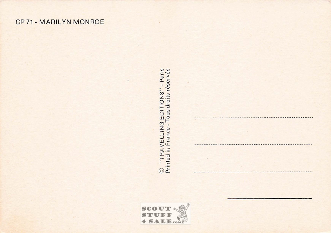 Marilyn Monroe Black/White French Movie Postcard, Editions Nugeron #CP71