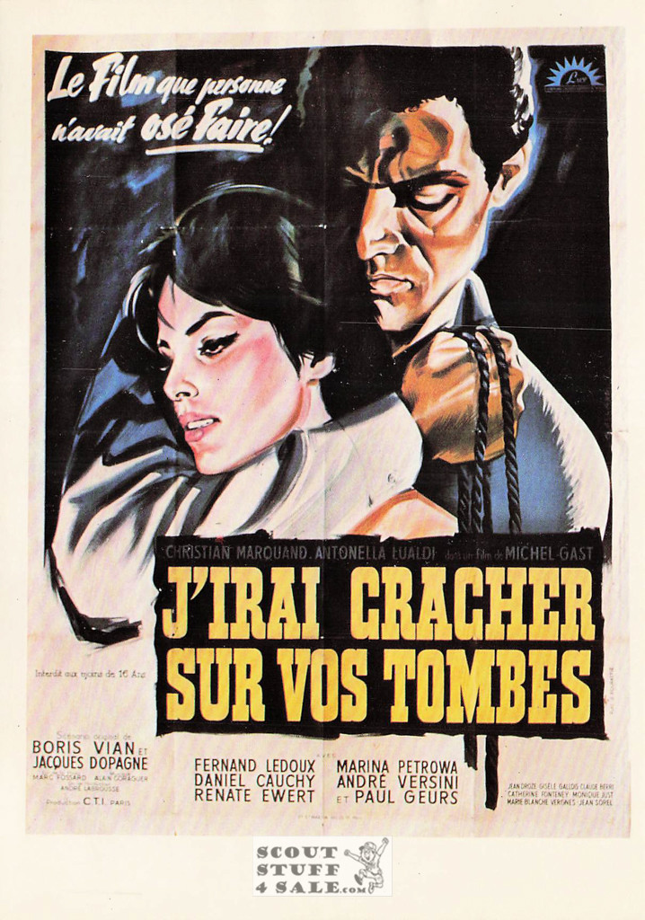 I spit on Your Graves French Movie Poster Postcard, Editions Nugeron #CP88