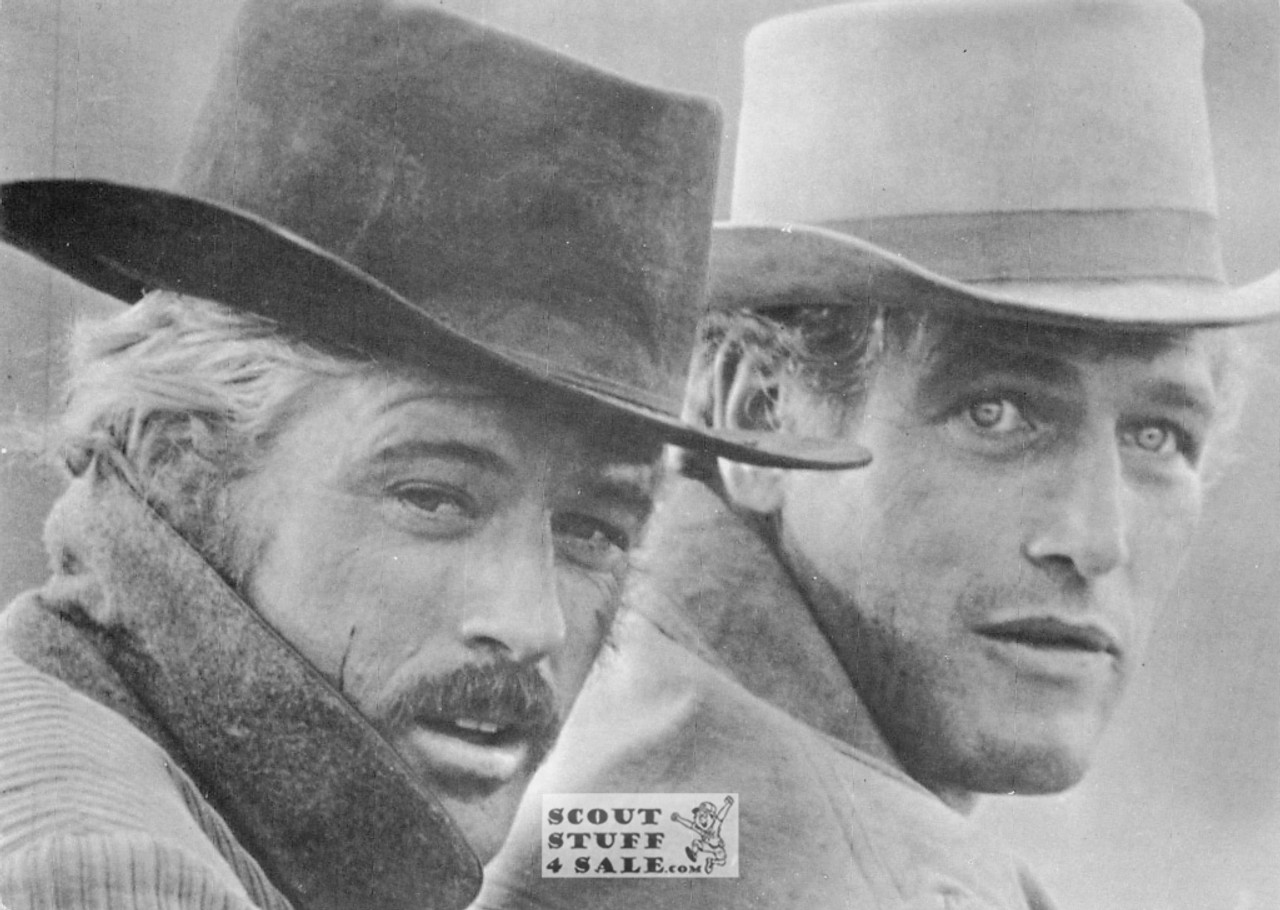 Robert Redford / Paul Newman Black/White French Movie Postcard, Nugeron #CP110