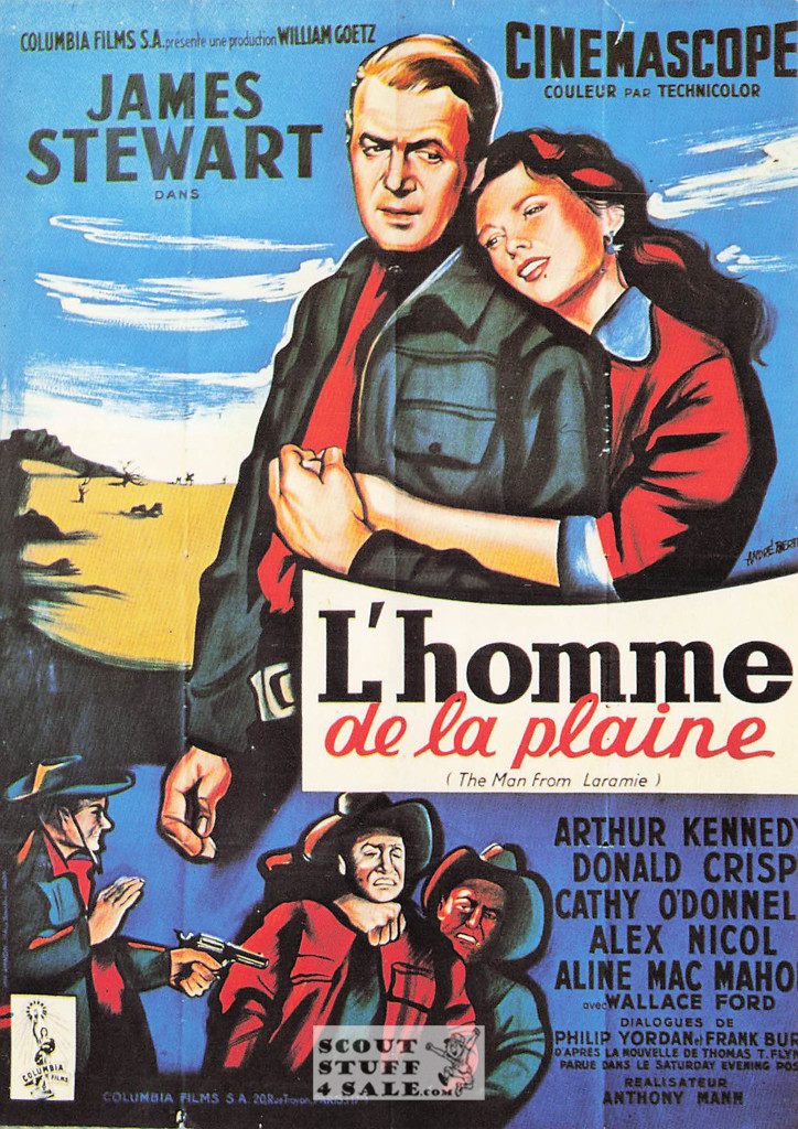 The Man From Laramie (1955) Jimmy Stewart, French Movie Postcard, #CP111