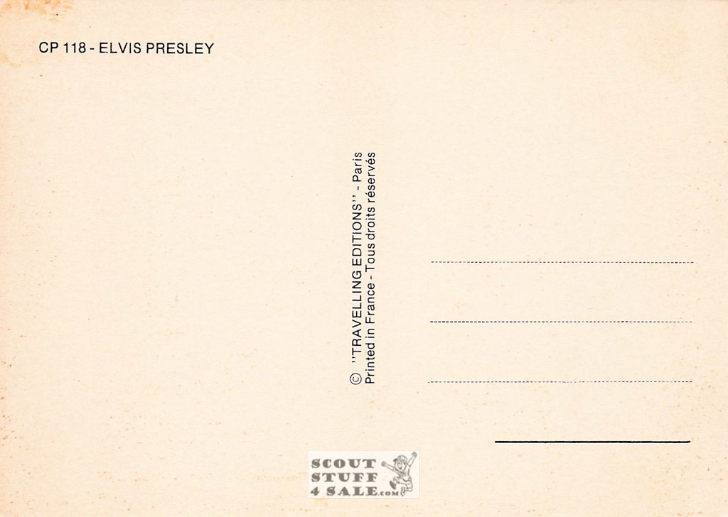 Elvis Presley Black/White French Movie Postcard, Editions Nugeron #CP118