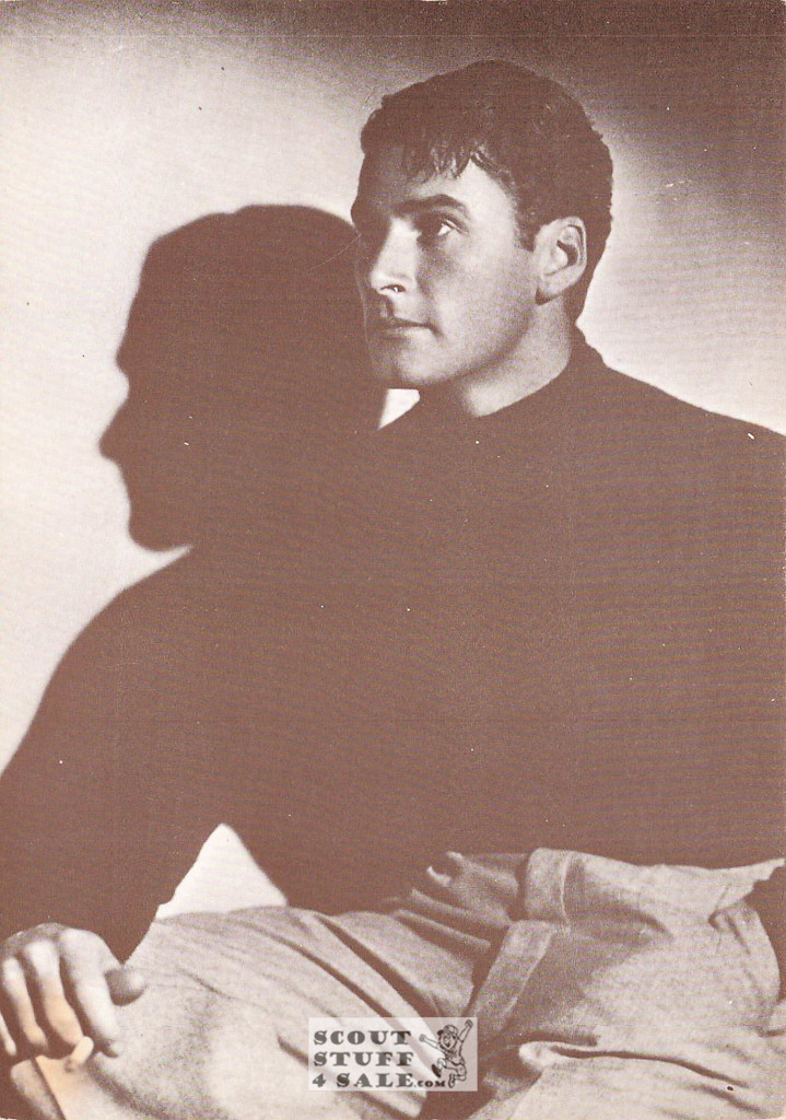 Errol Flynn Black/White French Movie Postcard, Editions Nugeron #CP139