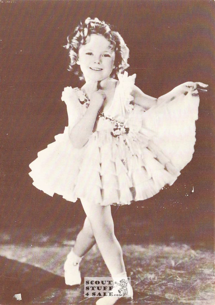 Shirley Temple Black/White French Movie Postcard, Editions Nugeron #CP164