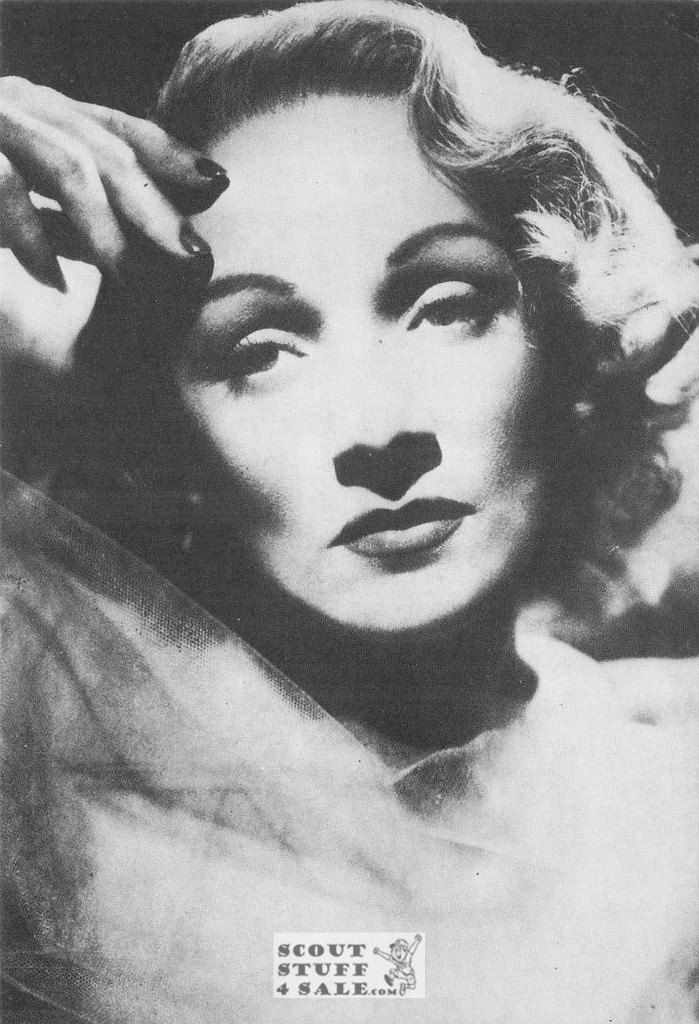 Marlene Dietrich Black/White French Movie Postcard, Sofraneme #CPS34