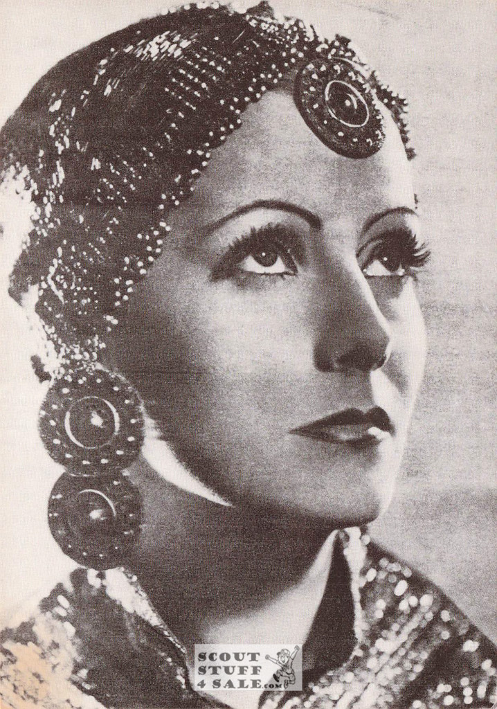 Greta Garbo Black/White French Movie Postcard, Delta Productions #CPS35