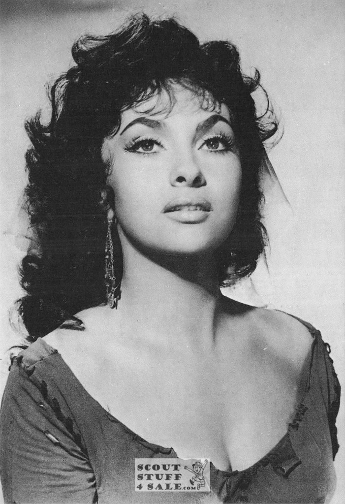 Gina Lolobrigida Black/White French Movie Postcard, Sofraneme #CPS52