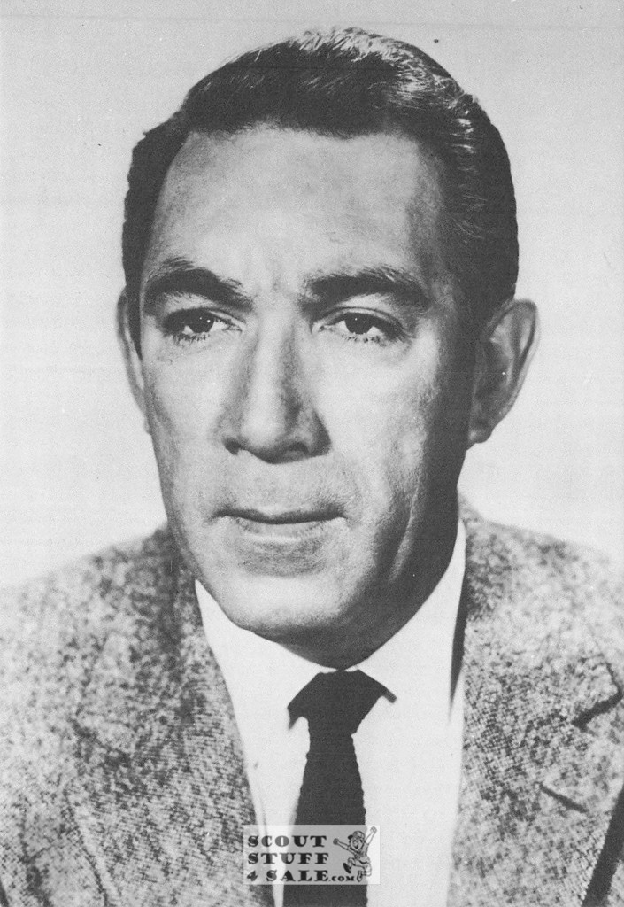 Anthony Quinn Black/White French Movie Postcard, Delta Productions #CPS61