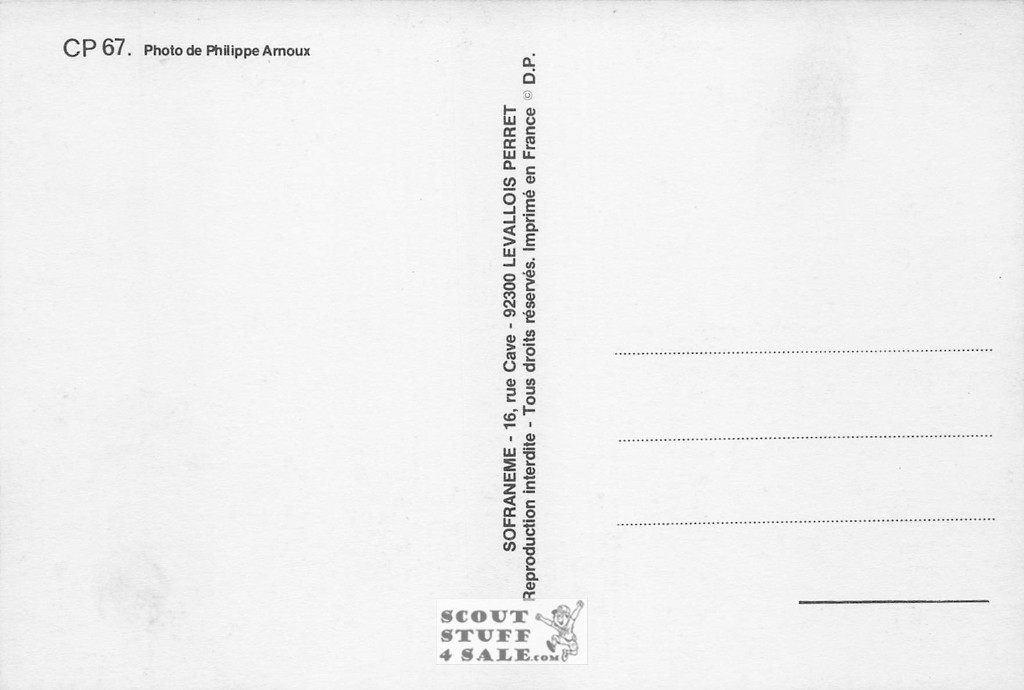 Philippe Amoux Black/White Photo French Postcard, Sofraneme #CPS67