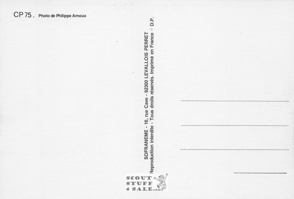 Philippe Amoux Black/White Photo French Postcard, Sofraneme #CPS75