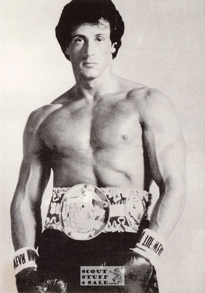 Sylvester Stallone Black/White French Movie Postcard, Sofraneme #CPS173