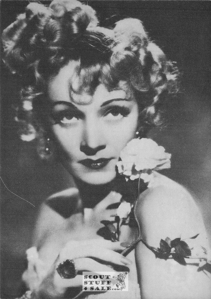 Marlene Dietrich Black/White French Movie Postcard, Sofraneme #CPS176