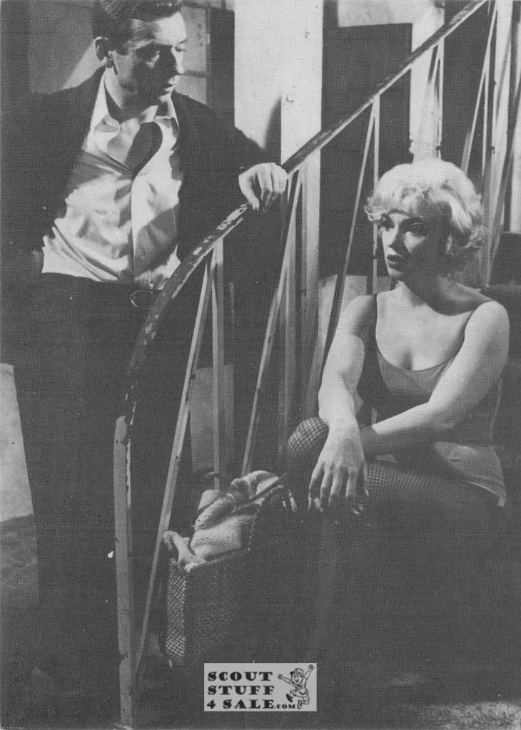 Marilyn Monroe Black/White French Movie Postcard, Sofraneme #CPS226