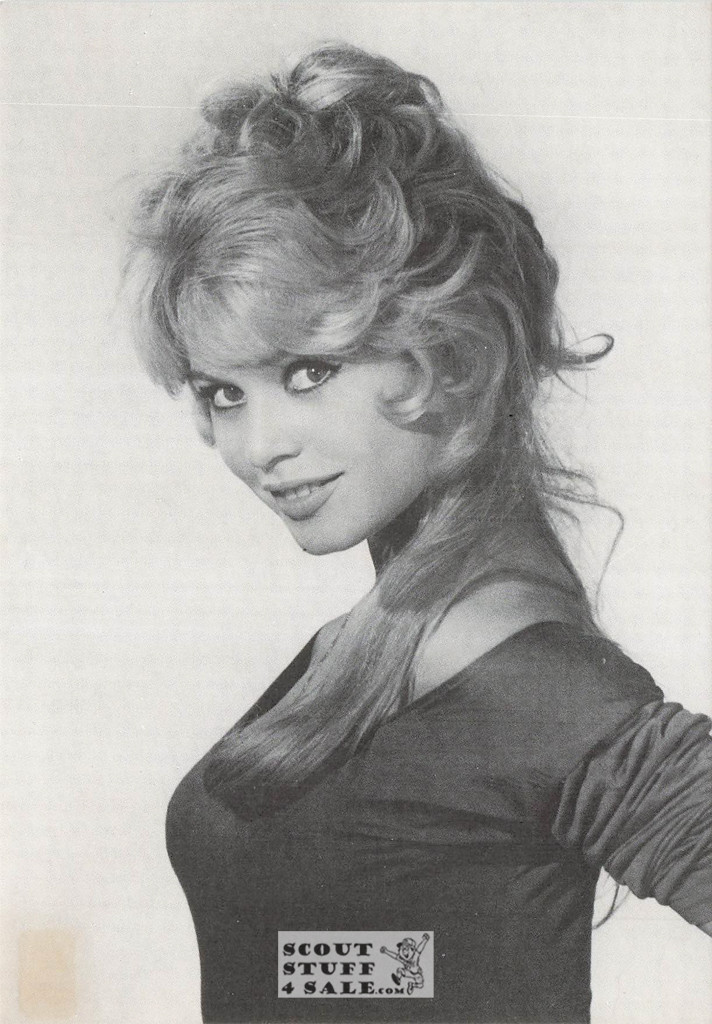 Brigette Bardot Black/White French Movie Postcard, Sofraneme #CPS252