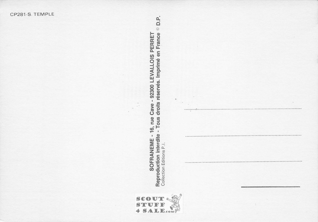 Shirley Temple Black/White French Movie Postcard, Sofraneme #CPS281