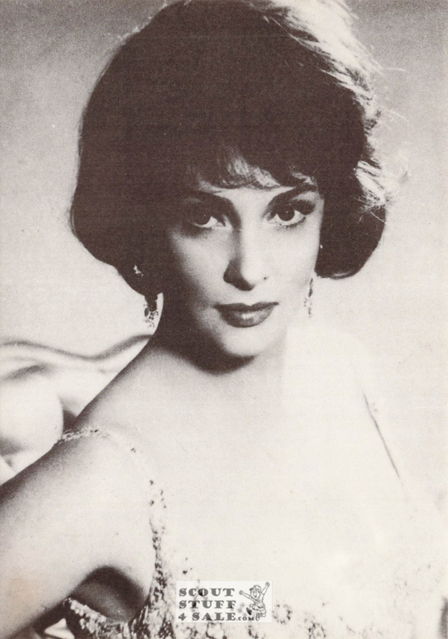 Gina Lolobrigida Black/White French Movie Postcard, Delta Productions #CPS301