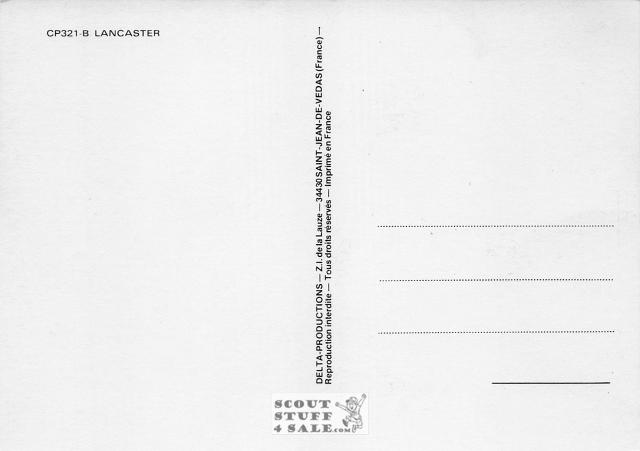 Burt Lancaster Black/White French Movie Postcard, Delta Productions #CPS321