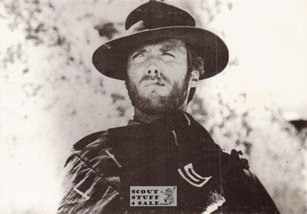 Clint Eastwood Black/White French Movie Postcard, Sofraneme #CPS370