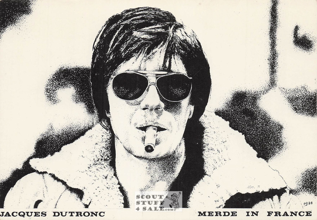 Jacques Dutronc Black/White French Movie Postcard, Sofraneme #CPS374