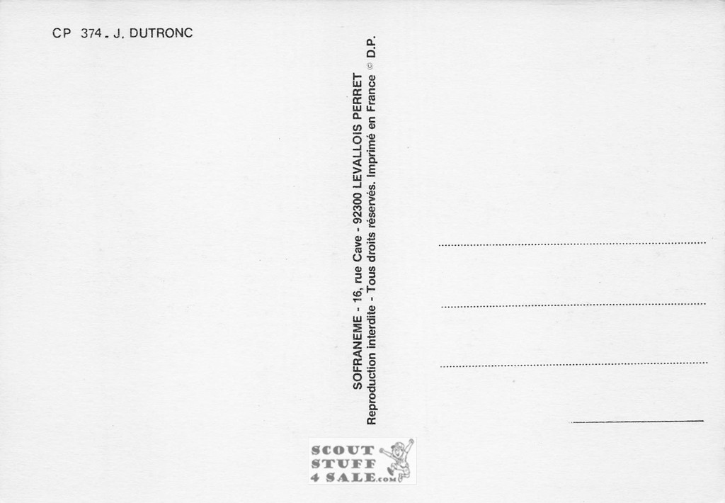 Jacques Dutronc Black/White French Movie Postcard, Sofraneme #CPS374