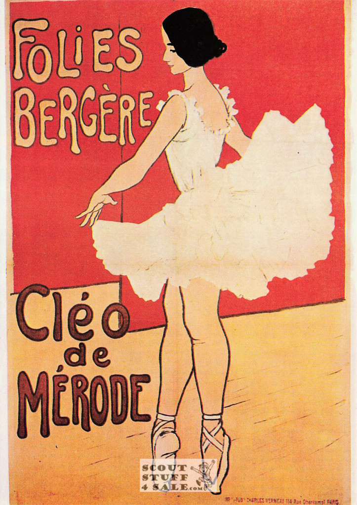 Follies Bergere Vintage French Advertising Postcard, Editions Nugeron #D8