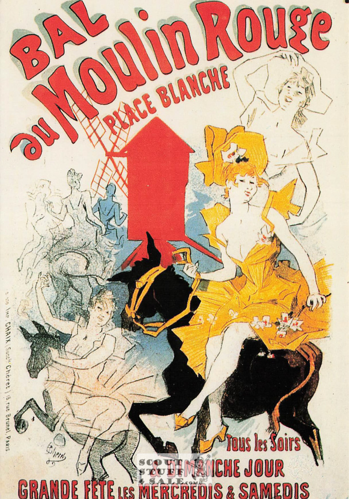 Moulin Rouge Vintage French Advertising Postcard, Editions Nugeron #D12