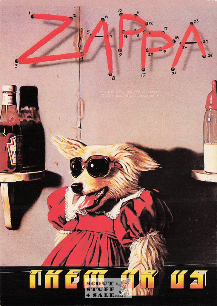 Zappa THEM OR US Album French Postcard, Editions Nugeron #DI4