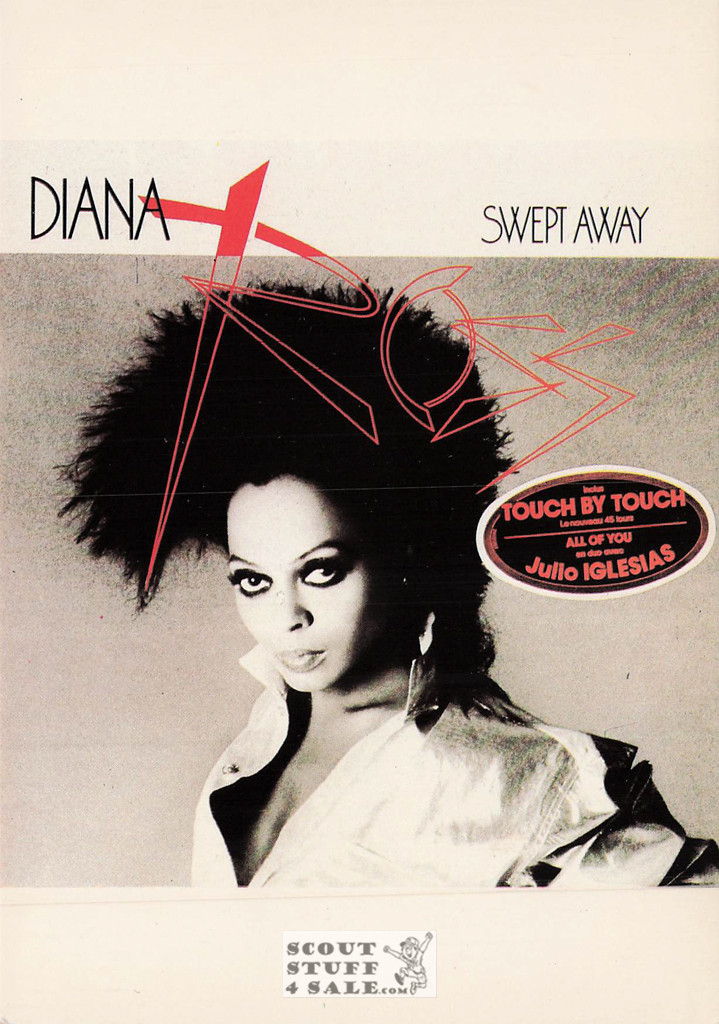 Diana Ross SWEPT AWAY Album French Postcard, Editions Nugeron #DI10