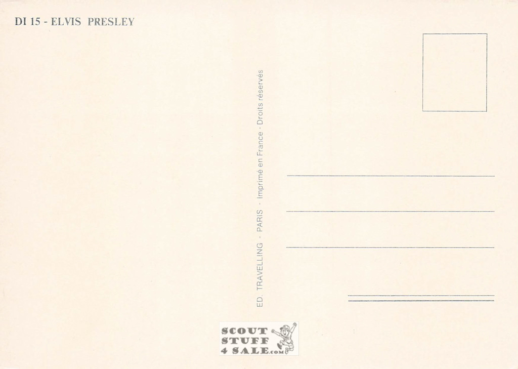 Elvis Presley Album French Postcard, Editions Nugeron #DI15