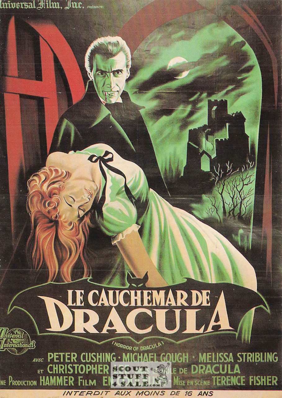 Dracula French Movie Poster Postcard, Editions Nugeron #E19