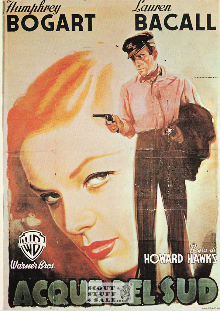 To Have & Have Not French Movie Poster Postcard, Bogart/Bacall, Ed. Nugeron #E29