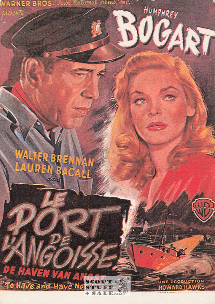 To Have and Have Not French Movie Poster Postcard, Bogart/Bacall, Nugeron #E52