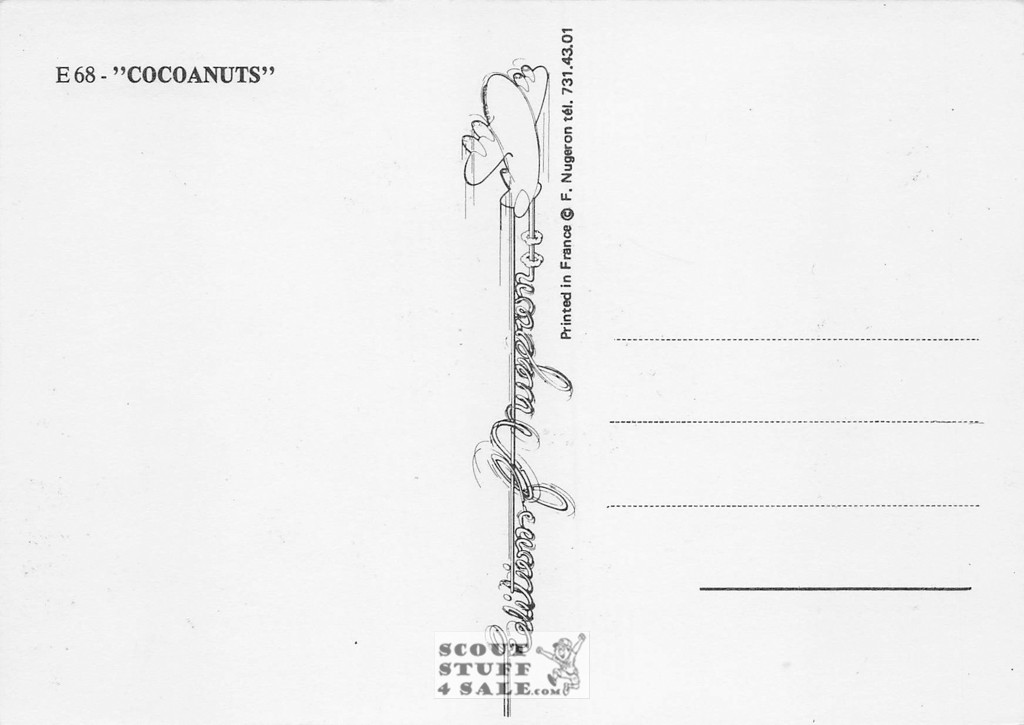 Cocoanuts French Movie Poster Postcard, Marx Brothers, Editions Nugeron #E68