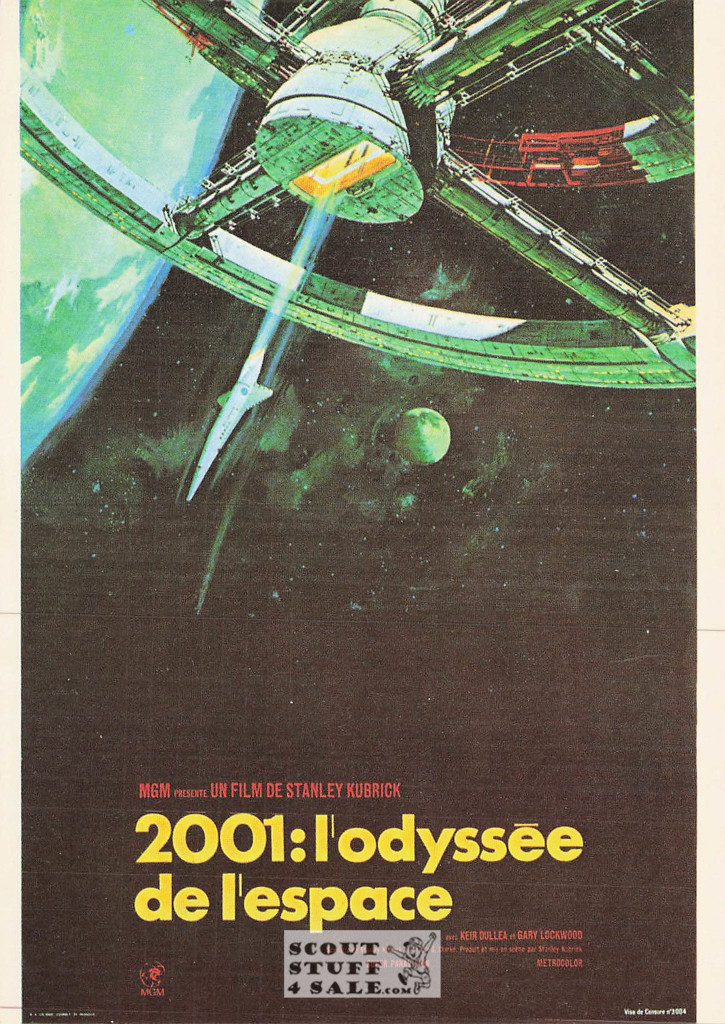 2001 Space Odyssey French Movie Poster Postcard, Editions Nugeron #E85