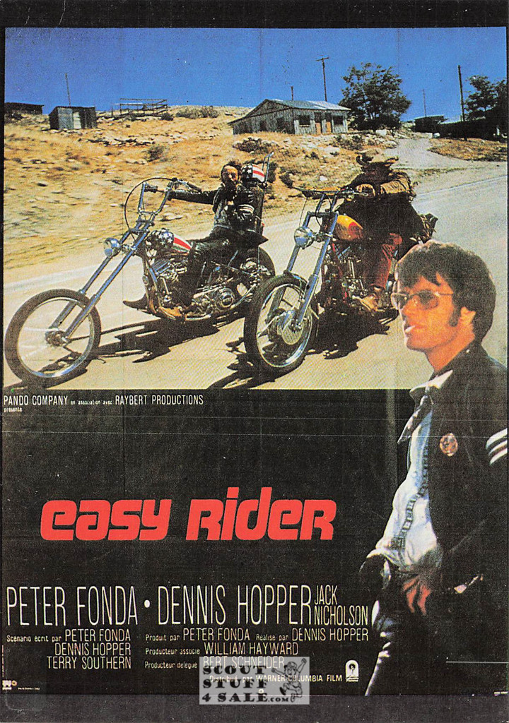 Easy Rider French Movie Poster Postcard, Fonda-Hopper-Nicholson, Nugeron #E94