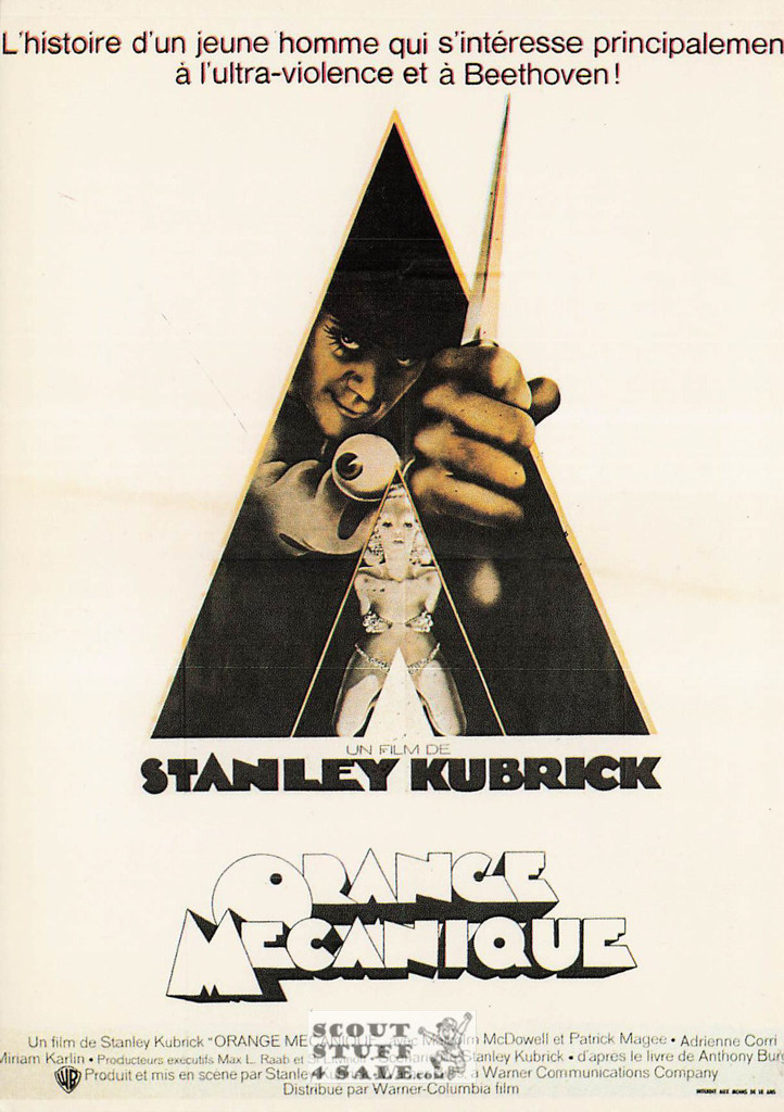 Clockwork Orange French Movie Poster Postcard, Editions Nugeron #E97