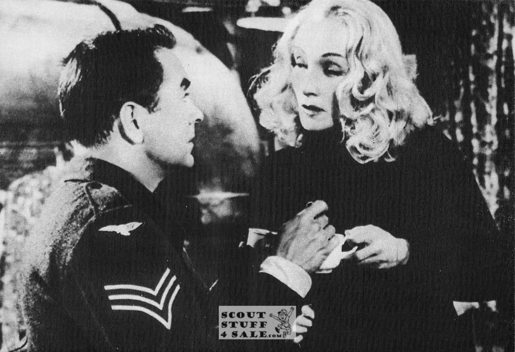 Tyrone Power-Marlene Dietrich, Witness for the Prosecution French Postcard, #E114