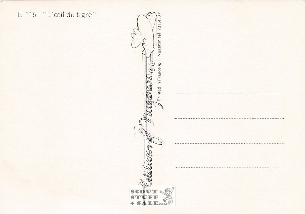 Rocky III French Movie Poster Postcard, Sylvester Stallonem, Editions Nugeron #E116