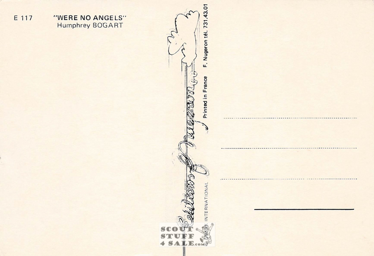 Humphrey Bogart in We're No Angels French Movie Postcard, Editions Nugeron #E117